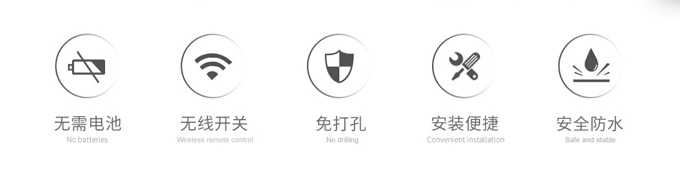 垃圾處理(li)器(qi)遙控開關無需電(dian)池，無線(xiàn)開關，免打孔，安(an)裝(zhuang)便捷，安(an)全防水